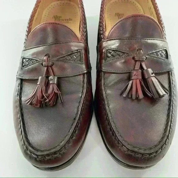 Allen Edmonds Maxfield mens size 12 brown leather tassel penny slip on - Picture 3 of 13